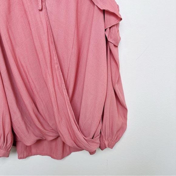 Anthropologie Womens Medium Maeve Liesel Ruffle Cold Shoulder Blouse China - Picture 6 of 13